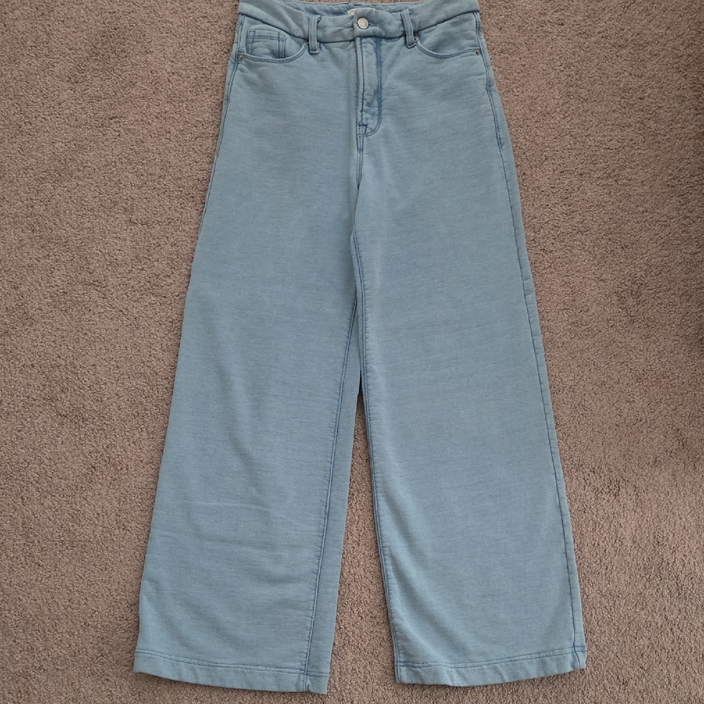 Good American 100% Cotton Sky Blue Wide Leg